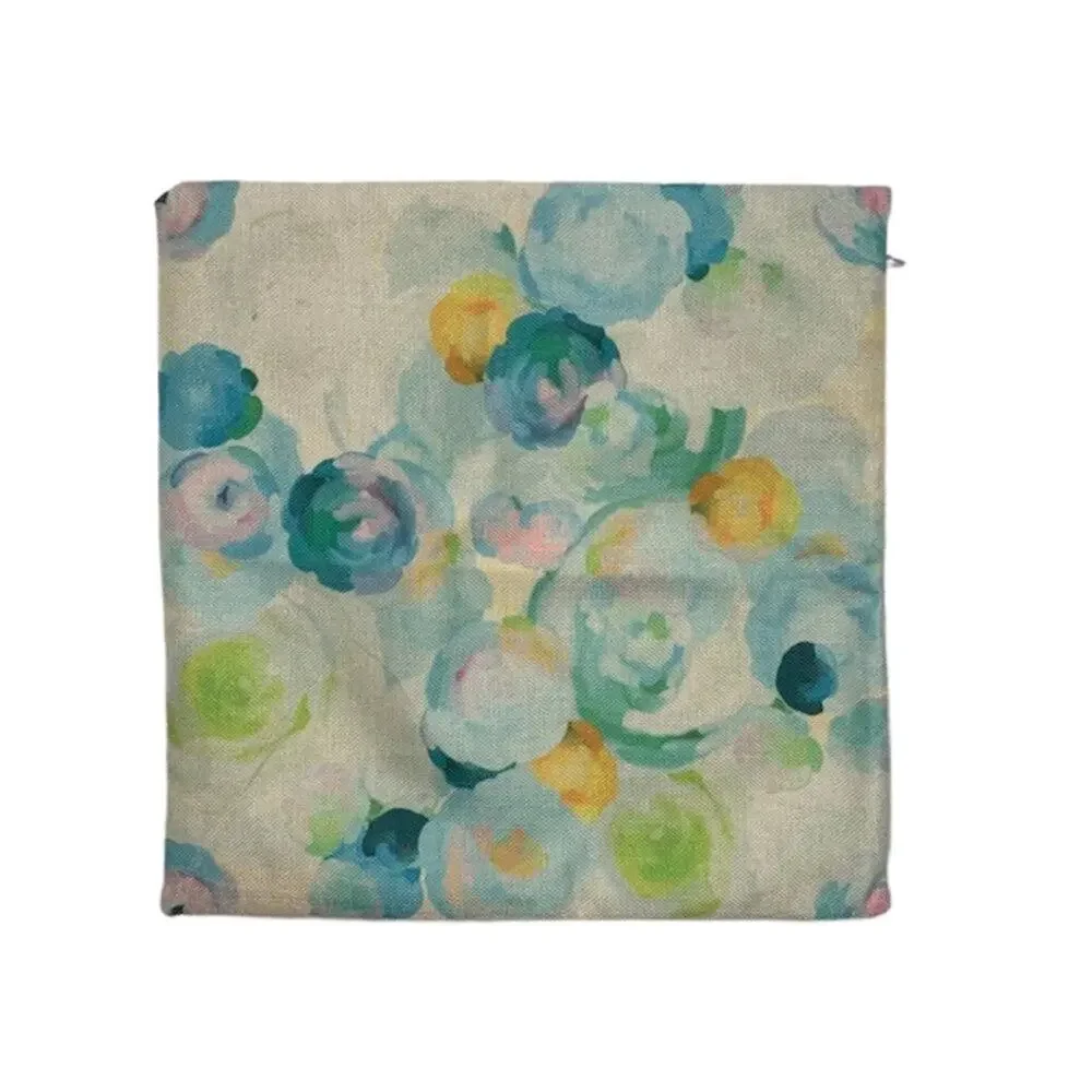 Floral Garden Blue Pillow Cover | 18”